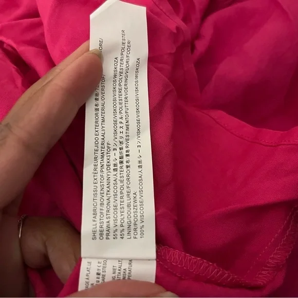 NWT Moon River Lover Dress Ruffle Puff Sleeve Tie Back Mini Pleated Size Large - Picture 5 of 6